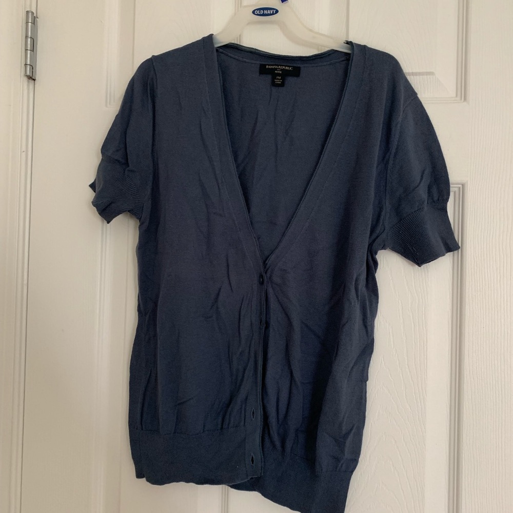 Short sleeve v neck cardigan